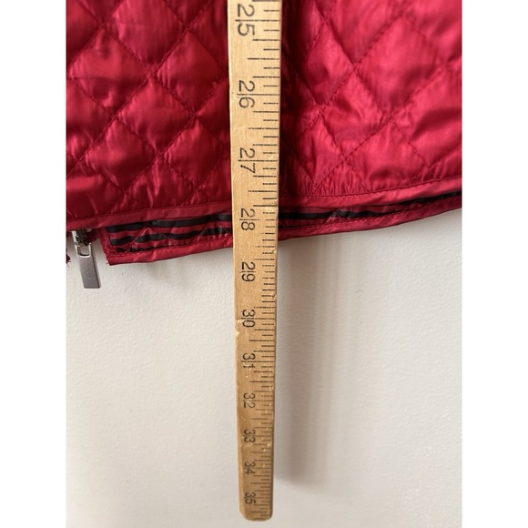 Chicos Vest Women Red Black Stripe Reversible Vest Zip Zenergy Size 1 8/10 - Picture 4 of 10